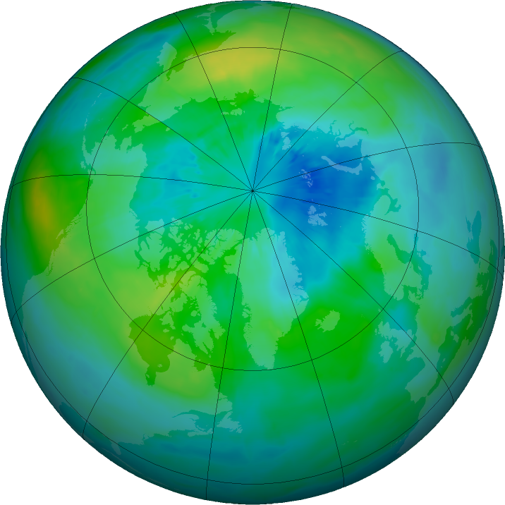 Arctic ozone map for 23 September 2015